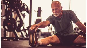 Man stretching